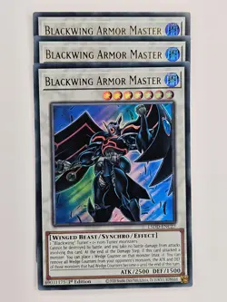 Yu Gi Oh - 3x L5DD-ENC27 Blackwing Armor Master - Ultra Rare - Image 1