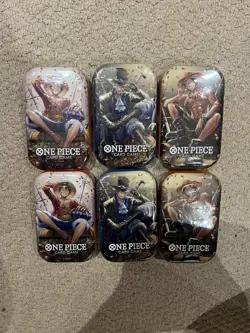 One Piece Card Game Mini-Tin Pack Set Vol.2 FULL SET x2 IN HAND READY TO SHIP - Image 1
