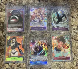 One Piece Alternate Alt Art Lot Gol D. Roger 003 Pudding Sanji Nico Robin OP13 - Image 1