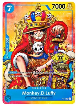 One Piece Card Game Monkey D Luffy P-043 2nd Anniversary Promo Sealed - Image 1
