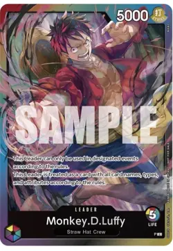 One Piece Card Game Monkey D Luffy P-043 2nd Anniversary Promo Sealed - Image 3