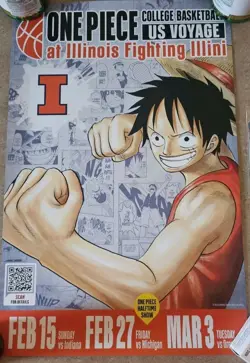 Bandai Namco One Piece Card Monkey.D.Luffy US Voyage Promo Holo W/ IL POSTER CLN - Image 3