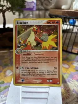 Pokemon Blaziken Holo Rare 100 HP Nintendo 2004 Card 3/109 Fire Stage 2 - Image 1