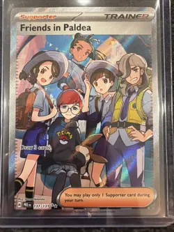 Pokemon TCG Trainer Friends in Paldea Ultra Rare Holo Card 137/131 Prismatic - Image 1