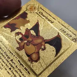 1999 Pokemon Charizard Gold Foil Textured Card 4/102 NM - Image 2