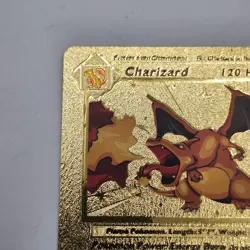 1999 Pokemon Charizard Gold Foil Textured Card 4/102 NM - Image 3