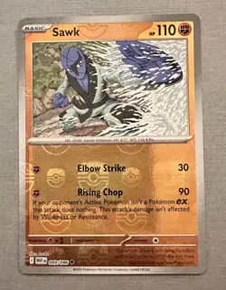 Pokemon TCG White Flare Sawk Masterball Holo Card 049/086 English Edition - Image 2