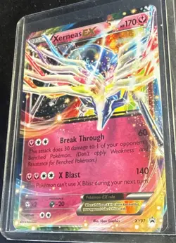 Xerneas EX XY07 Black Star Promo XY Holo Pokemon TCG card lightly played - Image 2