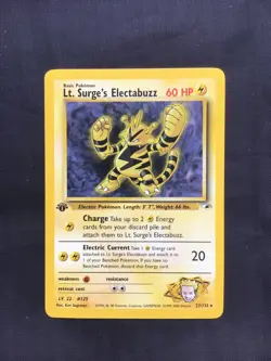 Pokemon Cards: Gym Heroes 1st Edition Rare: Lt. Surge's Electabuzz 27/132 - Image 1