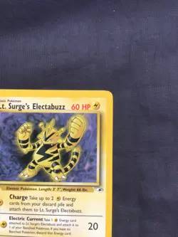 Pokemon Cards: Gym Heroes 1st Edition Rare: Lt. Surge's Electabuzz 27/132 - Image 3