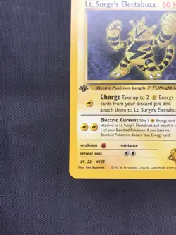 Pokemon Cards: Gym Heroes 1st Edition Rare: Lt. Surge's Electabuzz 27/132 - Image 5