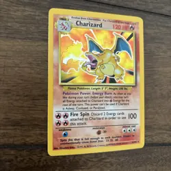 Vintage Pokemon Holo Charizard Card (4/102) Original 1999 Base Set Ungraded - Image 3