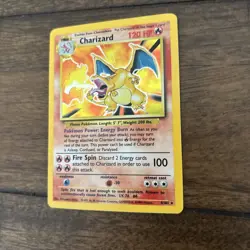 Vintage Pokemon Holo Charizard Card (4/102) Original 1999 Base Set Ungraded - Image 4