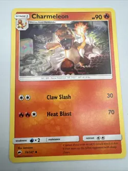 Charmeleon 19/147 Uncommon SM Burning Shadows LP Pokemon Card - Image 1