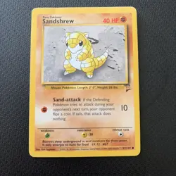Sandshrew 91/130 | Base Set 2 | Non Holo Pokemon Card LP - Image 1