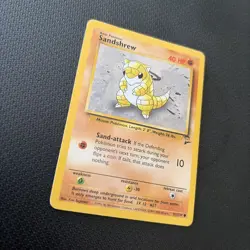 Sandshrew 91/130 | Base Set 2 | Non Holo Pokemon Card LP - Image 2