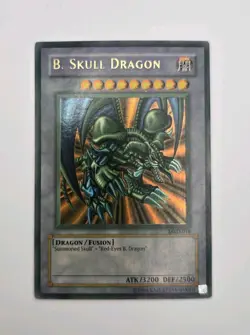 FADED YuGiOh TCG card B. Black Skull Dragon MRD-018 Metal Raiders Konami 2002 - Image 1