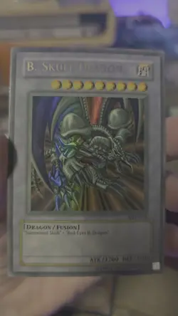 FADED YuGiOh TCG card B. Black Skull Dragon MRD-018 Metal Raiders Konami 2002 - Image 2