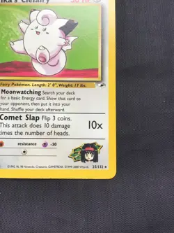 Pokemon Cards: Gym Heroes 1st Edition Rare: Erika's Clefairy 25/132 - Image 4