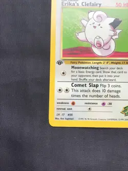 Pokemon Cards: Gym Heroes 1st Edition Rare: Erika's Clefairy 25/132 - Image 5