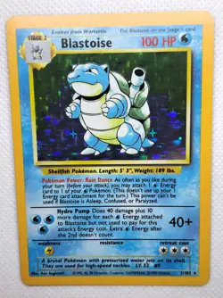 Pokemon TCG Blastoise Holo Card Base Set 2/102 Unlimited NEAR MINT - Image 1