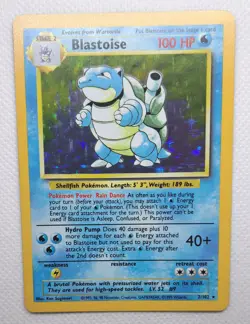 Pokemon TCG Blastoise Holo Card Base Set 2/102 Unlimited NEAR MINT - Image 2