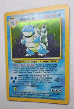Pokemon TCG Blastoise Holo Card Base Set 2/102 Unlimited NEAR MINT - Image 3