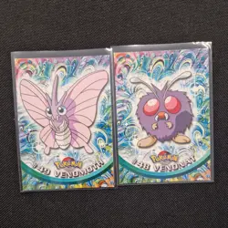 Pokemon Topps TV Animation Card #48,49 Venonat, Venomoth - LP-NM - Image 1