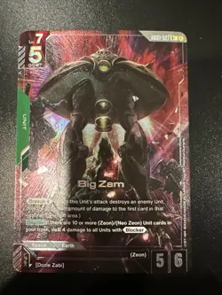 BIG ZAM R+ GUNDAM CARD GAME NEWTYPE RISING ALT ART - Image 1