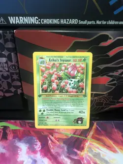 Pokemon Gym Challenge 41/132 Erika's Ivysaur 1st Edition Pokemon Card NM - Image 1