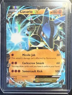 Pokemon TCG Lucario EX Holo Card XY-Furious Fists Series 54/111 - Image 1