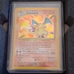 Pokemon Charizard Base Set 4/102 Holo Rare English Trading Card 120 HP - Image 1