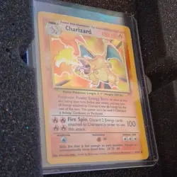 Pokemon Charizard Base Set 4/102 Holo Rare English Trading Card 120 HP - Image 4
