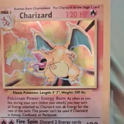 Pokemon Charizard Base Set 4/102 Holo Rare English Trading Card 120 HP - Image 5