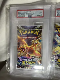 PSA 9 Graded Pack Set Pokemon Cards Sword & Shield: Brilliant Stars BOOSTER - Image 2