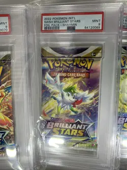 PSA 9 Graded Pack Set Pokemon Cards Sword & Shield: Brilliant Stars BOOSTER - Image 3