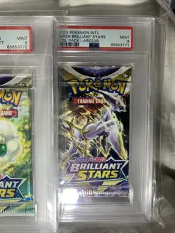 PSA 9 Graded Pack Set Pokemon Cards Sword & Shield: Brilliant Stars BOOSTER - Image 5