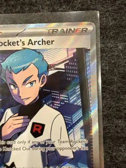 Pokemon TCG Team Rockets Archer Destined Rivals Super Rare Trainer Card 223/182 - Image 5