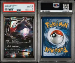 Pokemon TCG Darkrai EX Ultra Rare Card 74/122 XY Breakpoint PSA 10 - Image 3