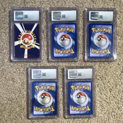 Pokemon CGC Graded 5 Cards Pikachu Crobat Relicanth Aerodactyl Lot - Image 2