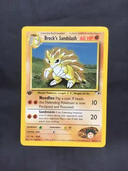 Pokemon Cards: Gym Heroes 1st Edition Rare: Brock's Sandslash 23/132 - Image 1