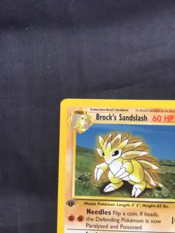 Pokemon Cards: Gym Heroes 1st Edition Rare: Brock's Sandslash 23/132 - Image 2