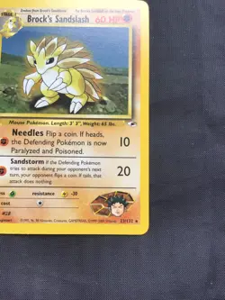 Pokemon Cards: Gym Heroes 1st Edition Rare: Brock's Sandslash 23/132 - Image 4