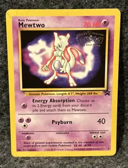 Mewtwo Movie Promo 3 WOTC Black Star Promo Pokemon Card - Image 1