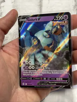 Golurk V 070/203 Evolving Skies Ultra Rare Holo Pokemon TCG Card LP/NM 2021 - Image 2