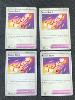 Rescue Board 159/162 x4 PLAYSET Pokemon Temporal Forces TCG Cards NEAR MINT NM - Image 1