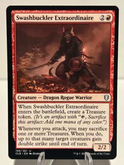 Swashbuckler Extraordinaire 198 U Commander Legends Battle Baldur's Gate NM MTG - Image 1