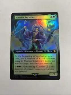 Maester Seymour Extended Art Commander: FINAL FANTASY MTG Foil + Bonus Rare!!! - Image 1