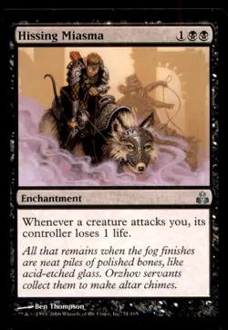 MTG Hissing Miasma LP Light Play Guildpact [2189] - Image 1