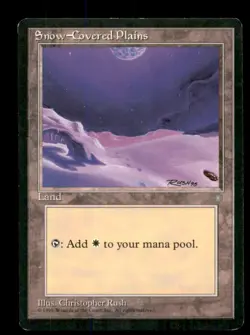 MTG Snow-Covered Plains LP Light Play Ice Age [3286] - Image 1